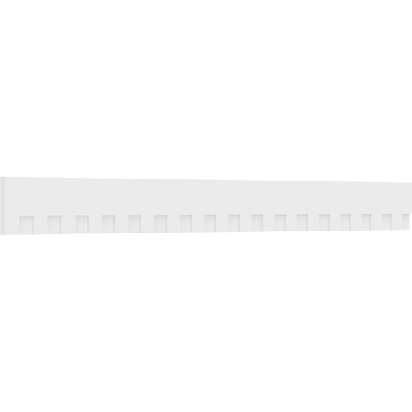 Ekena Millwork Sanford Architectural Grade PVC Dentil Trim w/Backplate, 8"H x 1"P x 90 5/8"L DENP08SAN01 - main